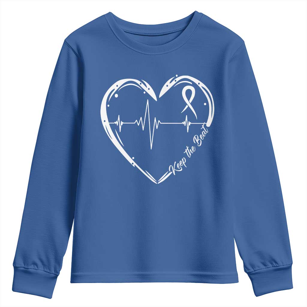 CHD Heart Disease Awareness Youth Sweatshirt Wear Red Keep The Beat Heart Health
