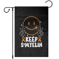 Multiple Sclerosis Awareness Garden Flag Keep Smyelin Orange Ribbon MS Support - Wonder Print Shop