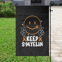 Multiple Sclerosis Awareness Garden Flag Keep Smyelin Orange Ribbon MS Support - Wonder Print Shop