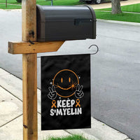 Multiple Sclerosis Awareness Garden Flag Keep Smyelin Orange Ribbon MS Support - Wonder Print Shop