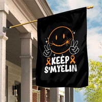 Multiple Sclerosis Awareness Garden Flag Keep Smyelin Orange Ribbon MS Support - Wonder Print Shop