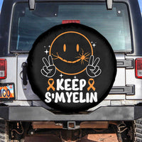 Multiple Sclerosis Awareness Spare Tire Cover Keep Smyelin Orange Ribbon MS Support