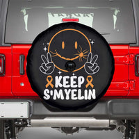 Multiple Sclerosis Awareness Spare Tire Cover Keep Smyelin Orange Ribbon MS Support