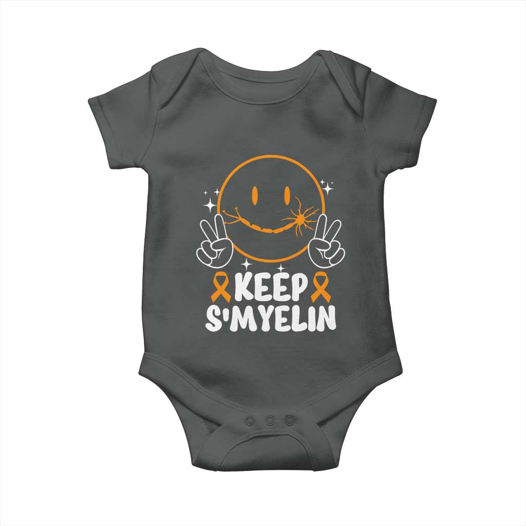 Multiple Sclerosis Awareness Baby Onesie Keep Smyelin Orange Ribbon MS Support