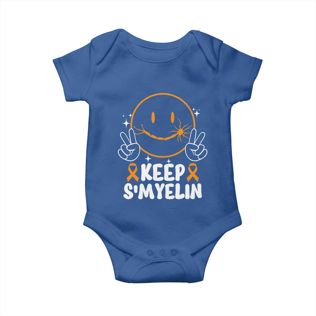 Multiple Sclerosis Awareness Baby Onesie Keep Smyelin Orange Ribbon MS Support