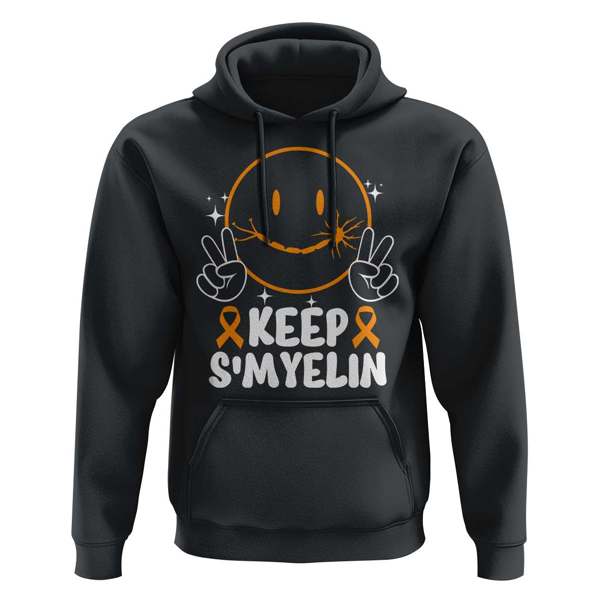 Multiple Sclerosis Awareness Hoodie Keep Smyelin Orange Ribbon MS Support