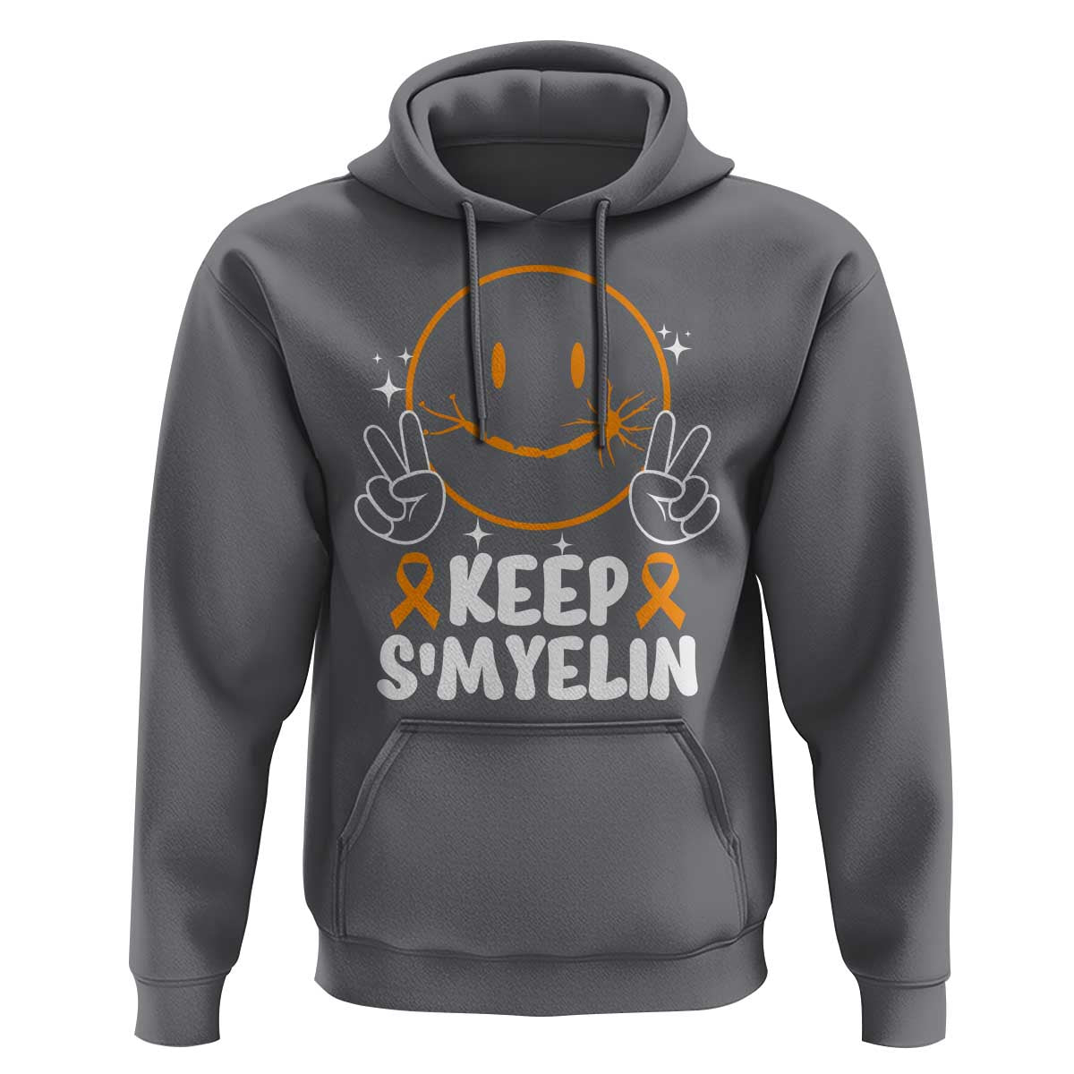 Multiple Sclerosis Awareness Hoodie Keep Smyelin Orange Ribbon MS Support