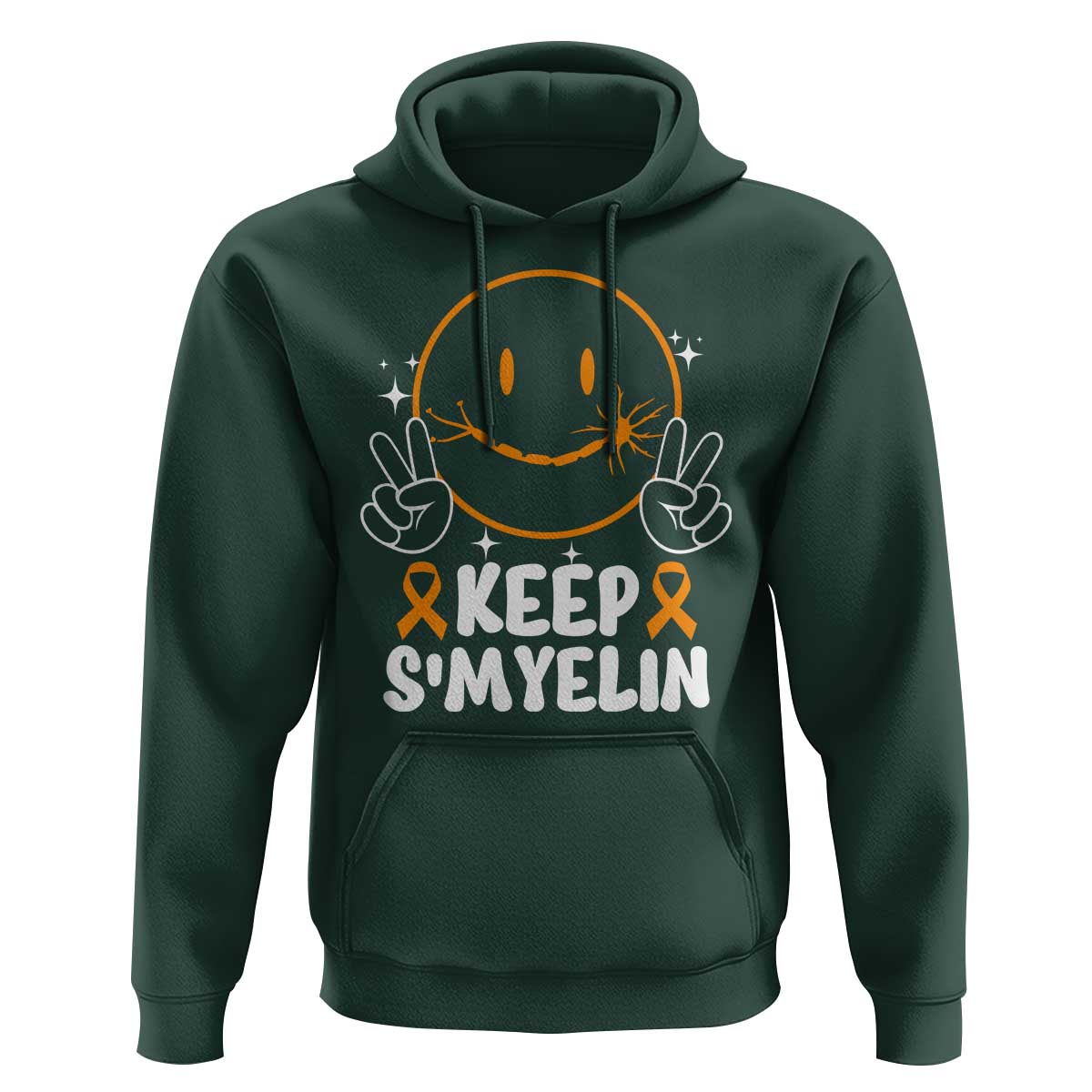 Multiple Sclerosis Awareness Hoodie Keep Smyelin Orange Ribbon MS Support