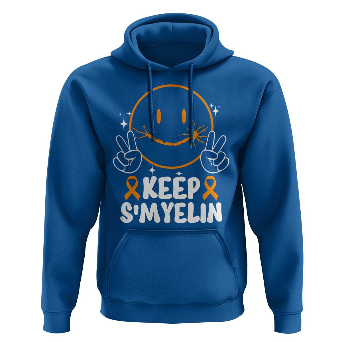 Multiple Sclerosis Awareness Hoodie Keep Smyelin Orange Ribbon MS Support