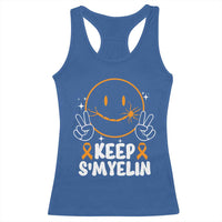 Multiple Sclerosis Awareness Racerback Tank Top Keep Smyelin Orange Ribbon MS Support
