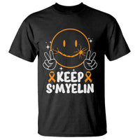 Multiple Sclerosis Awareness T Shirt Keep Smyelin Orange Ribbon MS Support
