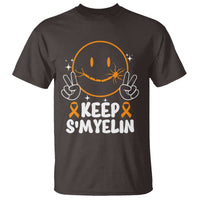 Multiple Sclerosis Awareness T Shirt Keep Smyelin Orange Ribbon MS Support