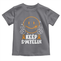 Multiple Sclerosis Awareness Toddler T Shirt Keep Smyelin Orange Ribbon MS Support