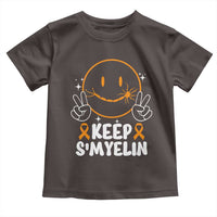 Multiple Sclerosis Awareness Toddler T Shirt Keep Smyelin Orange Ribbon MS Support