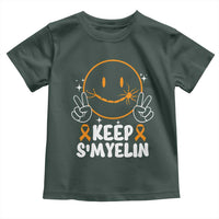 Multiple Sclerosis Awareness Toddler T Shirt Keep Smyelin Orange Ribbon MS Support