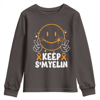 Multiple Sclerosis Awareness Youth Sweatshirt Keep Smyelin Orange Ribbon MS Support