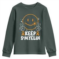 Multiple Sclerosis Awareness Youth Sweatshirt Keep Smyelin Orange Ribbon MS Support