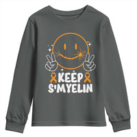 Multiple Sclerosis Awareness Youth Sweatshirt Keep Smyelin Orange Ribbon MS Support
