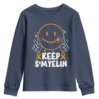 Multiple Sclerosis Awareness Youth Sweatshirt Keep Smyelin Orange Ribbon MS Support