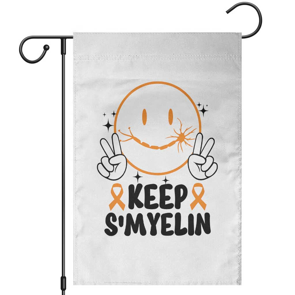 Multiple Sclerosis Awareness Garden Flag Keep Smyelin MS Support - Wonder Print Shop