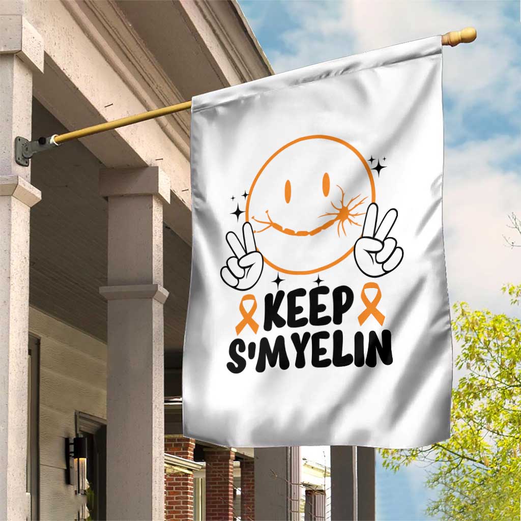Multiple Sclerosis Awareness Garden Flag Keep Smyelin MS Support - Wonder Print Shop