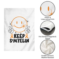 Multiple Sclerosis Awareness Garden Flag Keep Smyelin MS Support - Wonder Print Shop
