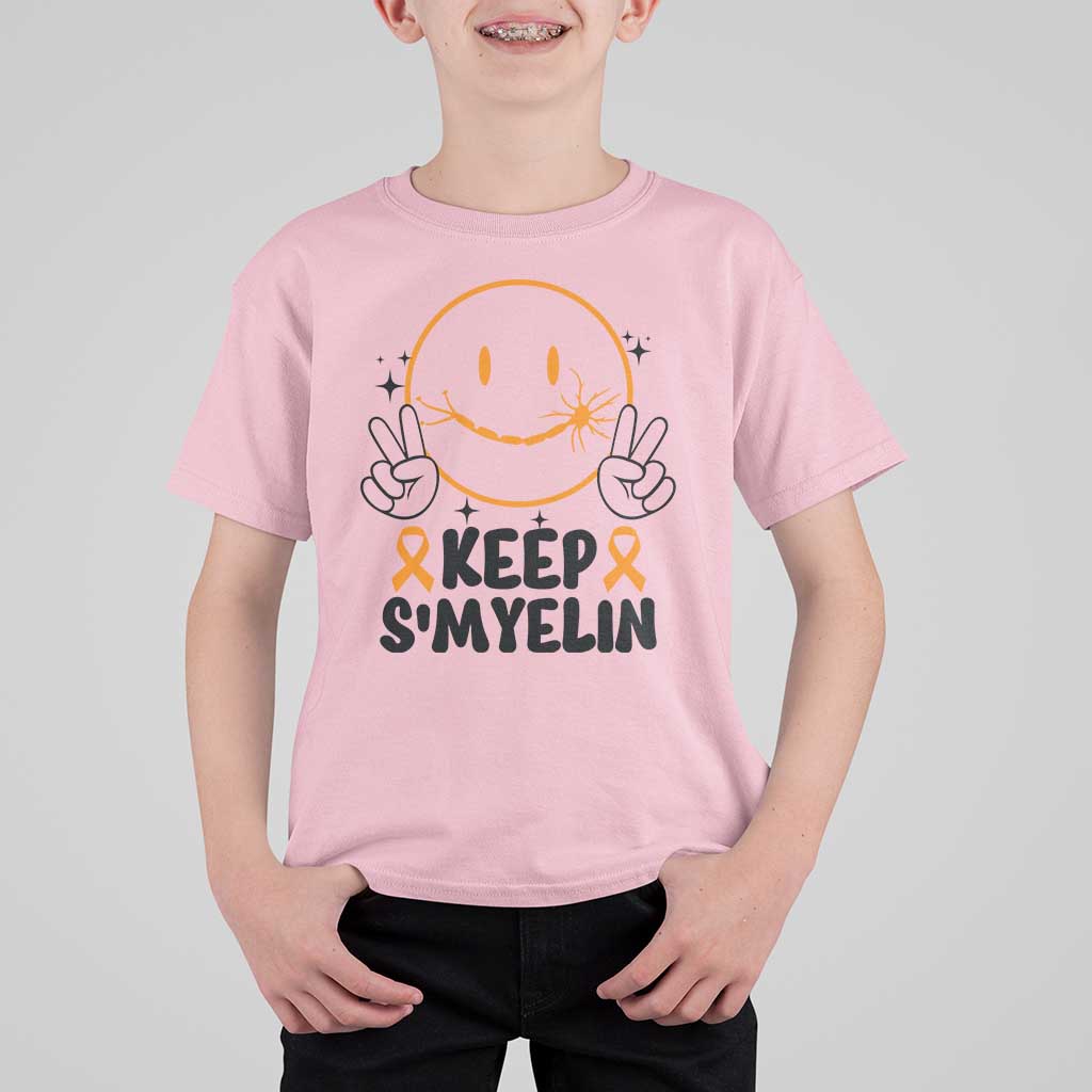 Multiple Sclerosis Awareness T Shirt For Kid Keep Smyelin MS Support
