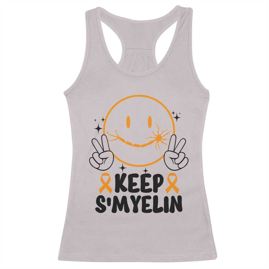 Multiple Sclerosis Awareness Racerback Tank Top Keep Smyelin MS Support
