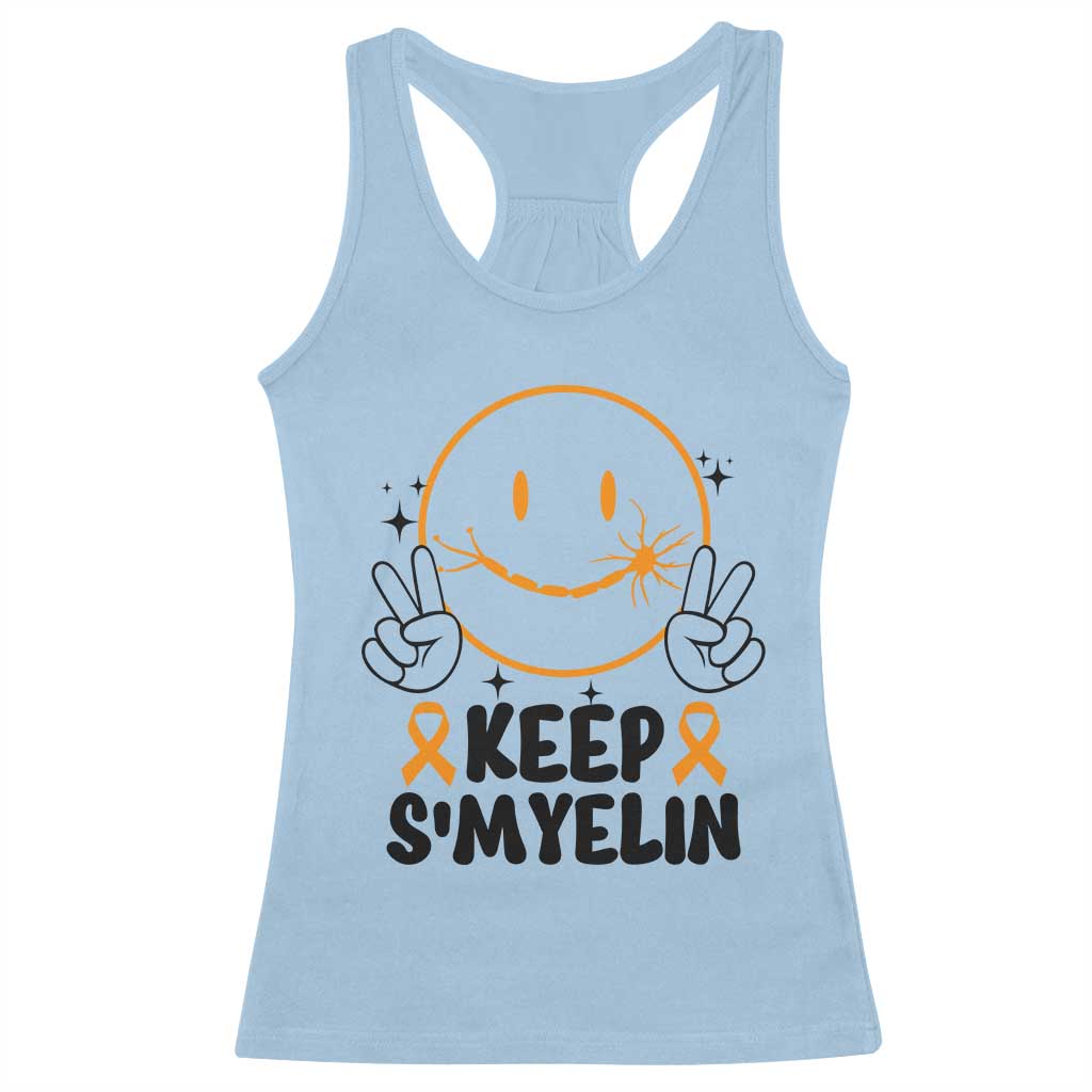 Multiple Sclerosis Awareness Racerback Tank Top Keep Smyelin MS Support