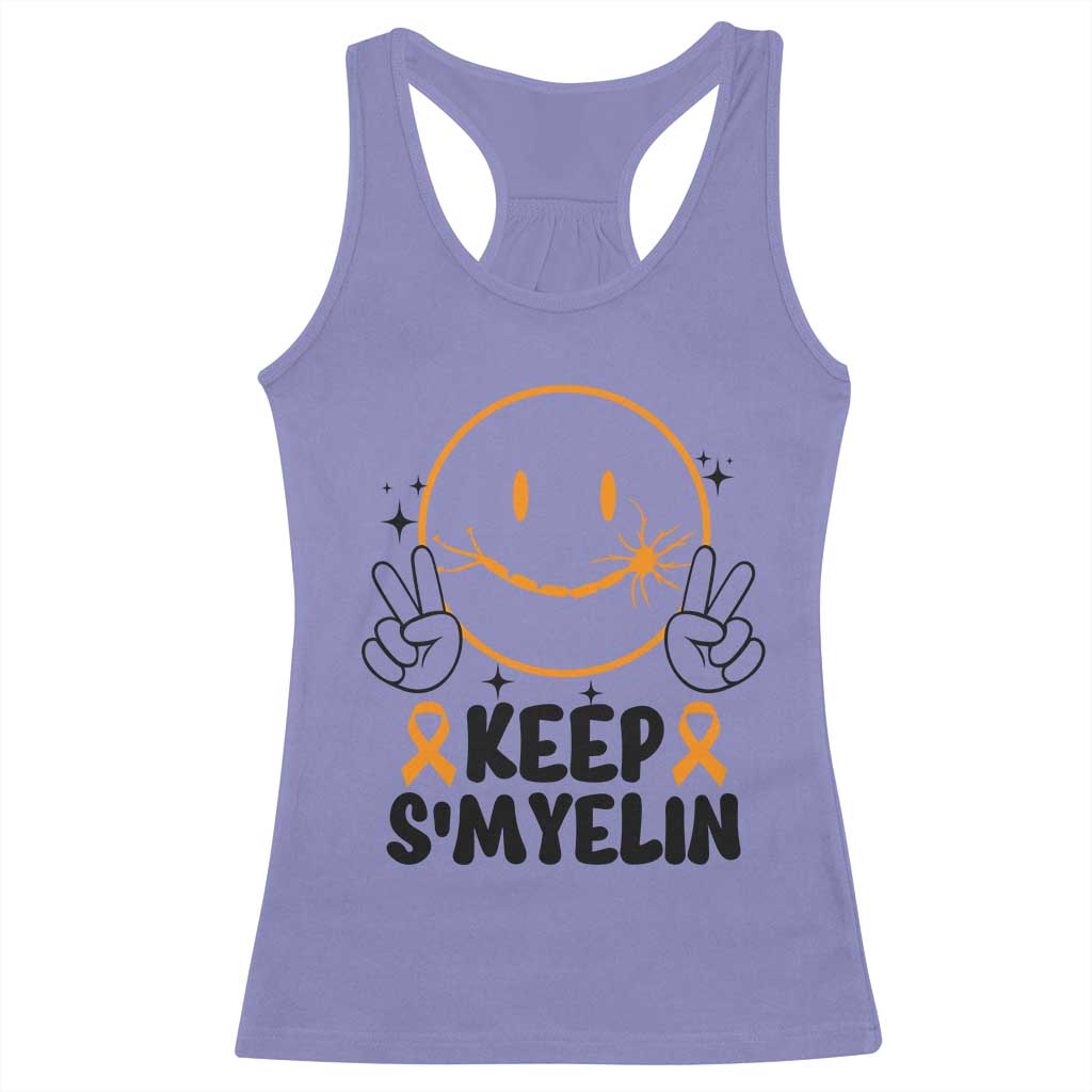 Multiple Sclerosis Awareness Racerback Tank Top Keep Smyelin MS Support