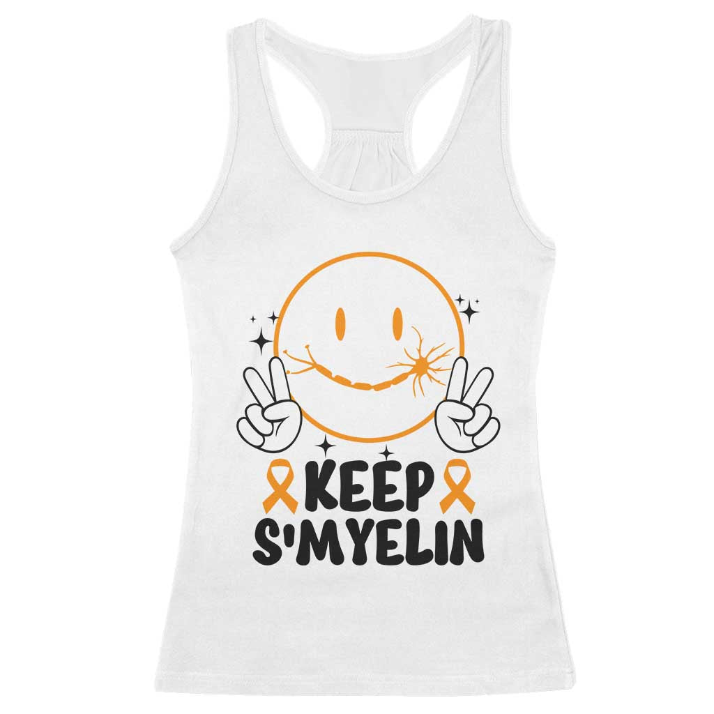 Multiple Sclerosis Awareness Racerback Tank Top Keep Smyelin MS Support