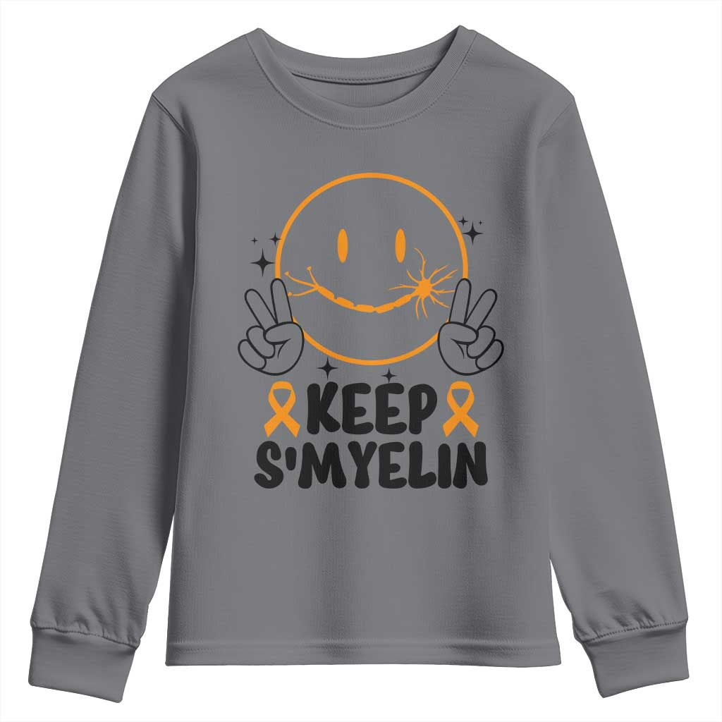 Multiple Sclerosis Awareness Youth Sweatshirt Keep Smyelin MS Support
