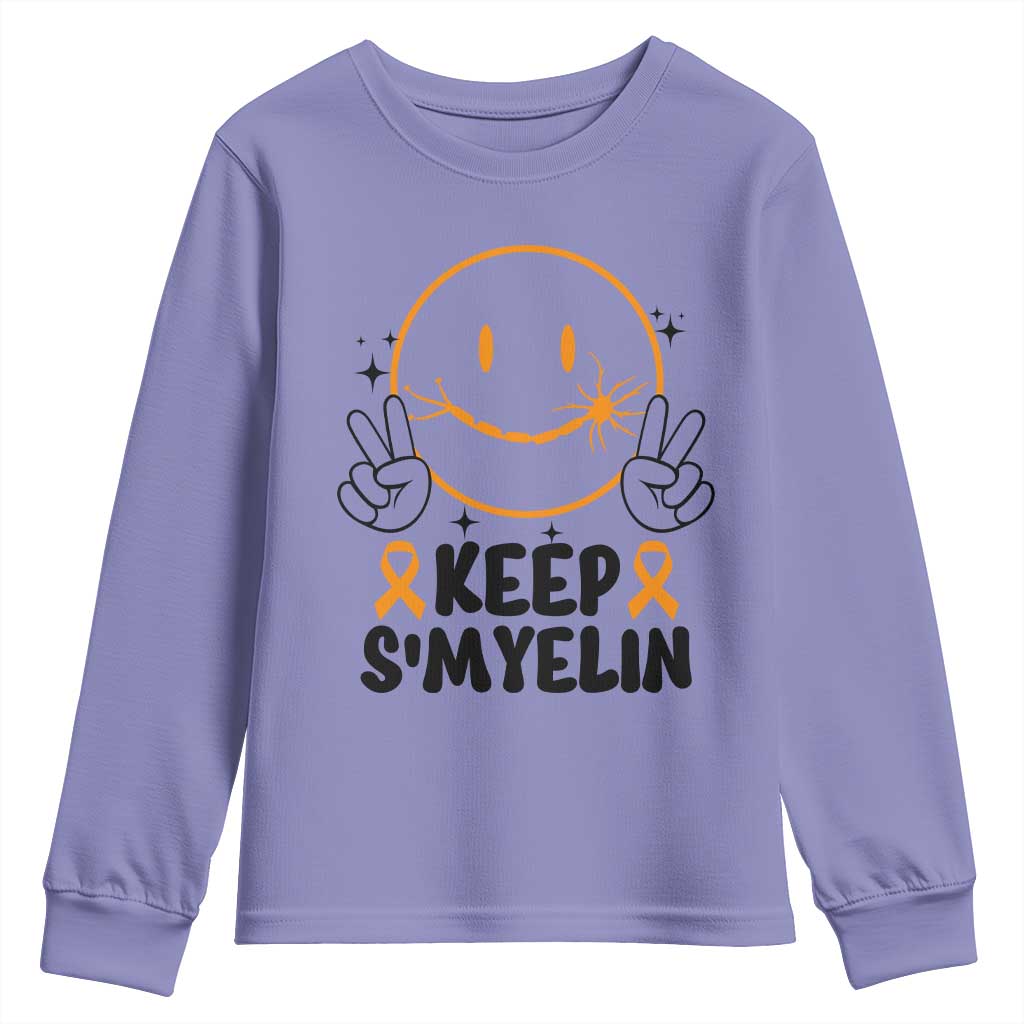 Multiple Sclerosis Awareness Youth Sweatshirt Keep Smyelin MS Support