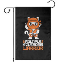 Multiple Sclerosis Warrior Garden Flag Orange Ribbon MS Ninja - Wonder Print Shop
