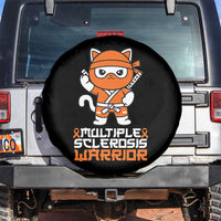 Multiple Sclerosis Warrior Spare Tire Cover Orange Ribbon MS Ninja