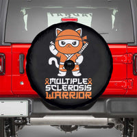 Multiple Sclerosis Warrior Spare Tire Cover Orange Ribbon MS Ninja