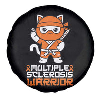 Multiple Sclerosis Warrior Spare Tire Cover Orange Ribbon MS Ninja