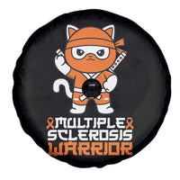 Multiple Sclerosis Warrior Spare Tire Cover Orange Ribbon MS Ninja