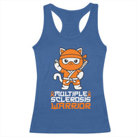 Multiple Sclerosis Warrior Racerback Tank Top Orange Ribbon MS Ninja