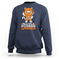 Multiple Sclerosis Warrior Sweatshirt Orange Ribbon MS Ninja