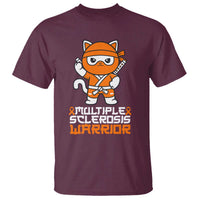 Multiple Sclerosis Warrior T Shirt Orange Ribbon MS Ninja