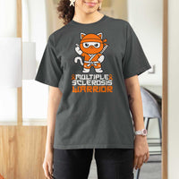 Multiple Sclerosis Warrior T Shirt For Women Orange Ribbon MS Ninja