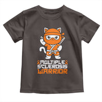 Multiple Sclerosis Warrior Toddler T Shirt Orange Ribbon MS Ninja