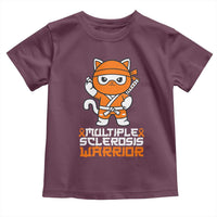 Multiple Sclerosis Warrior Toddler T Shirt Orange Ribbon MS Ninja