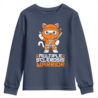 Multiple Sclerosis Warrior Youth Sweatshirt Orange Ribbon MS Ninja
