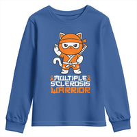Multiple Sclerosis Warrior Youth Sweatshirt Orange Ribbon MS Ninja