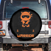 Multiple Sclerosis Awareness Spare Tire Cover Orange Ribbon MS Warrior Ninja
