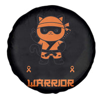 Multiple Sclerosis Awareness Spare Tire Cover Orange Ribbon MS Warrior Ninja
