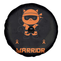 Multiple Sclerosis Awareness Spare Tire Cover Orange Ribbon MS Warrior Ninja