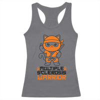 Multiple Sclerosis Awareness Racerback Tank Top Orange Ribbon MS Warrior Ninja